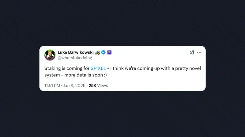 pixels ceo hinted staking system